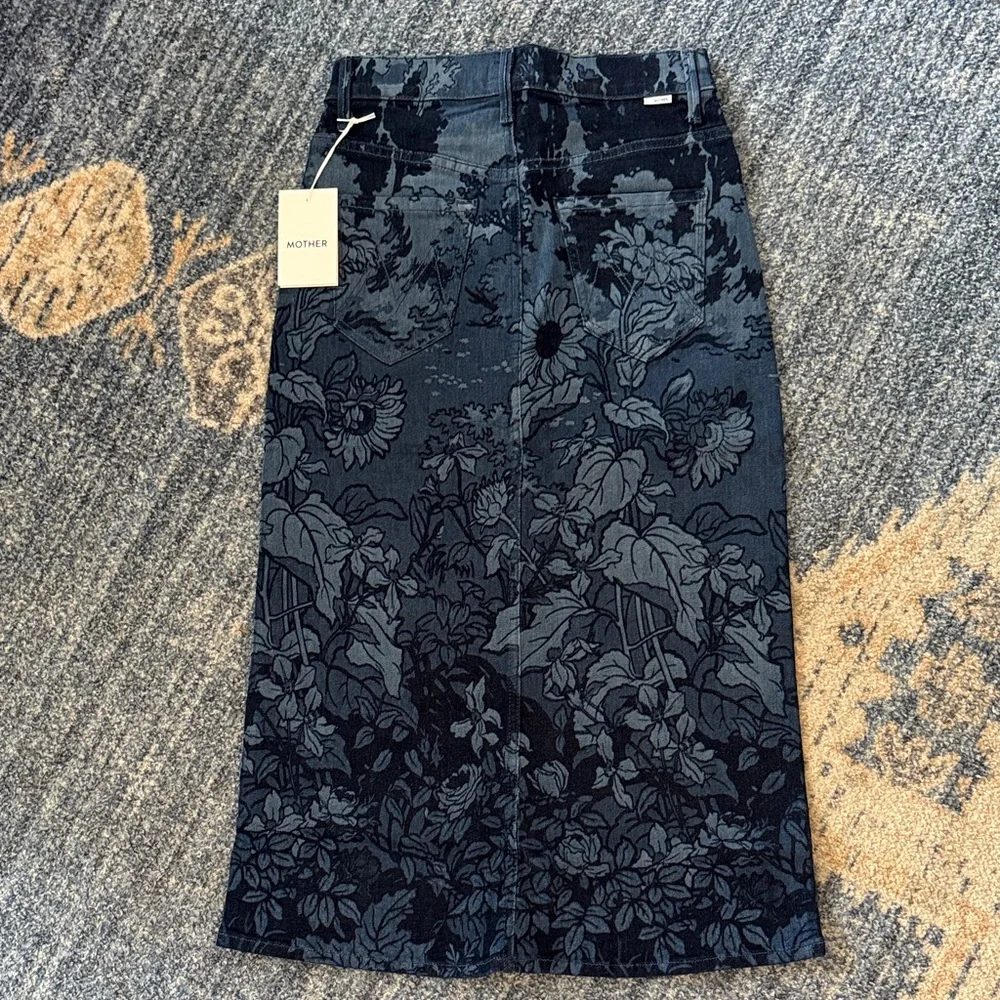 MOTHER Swooner Straight A Midi Skirt - Picture 3 of 4